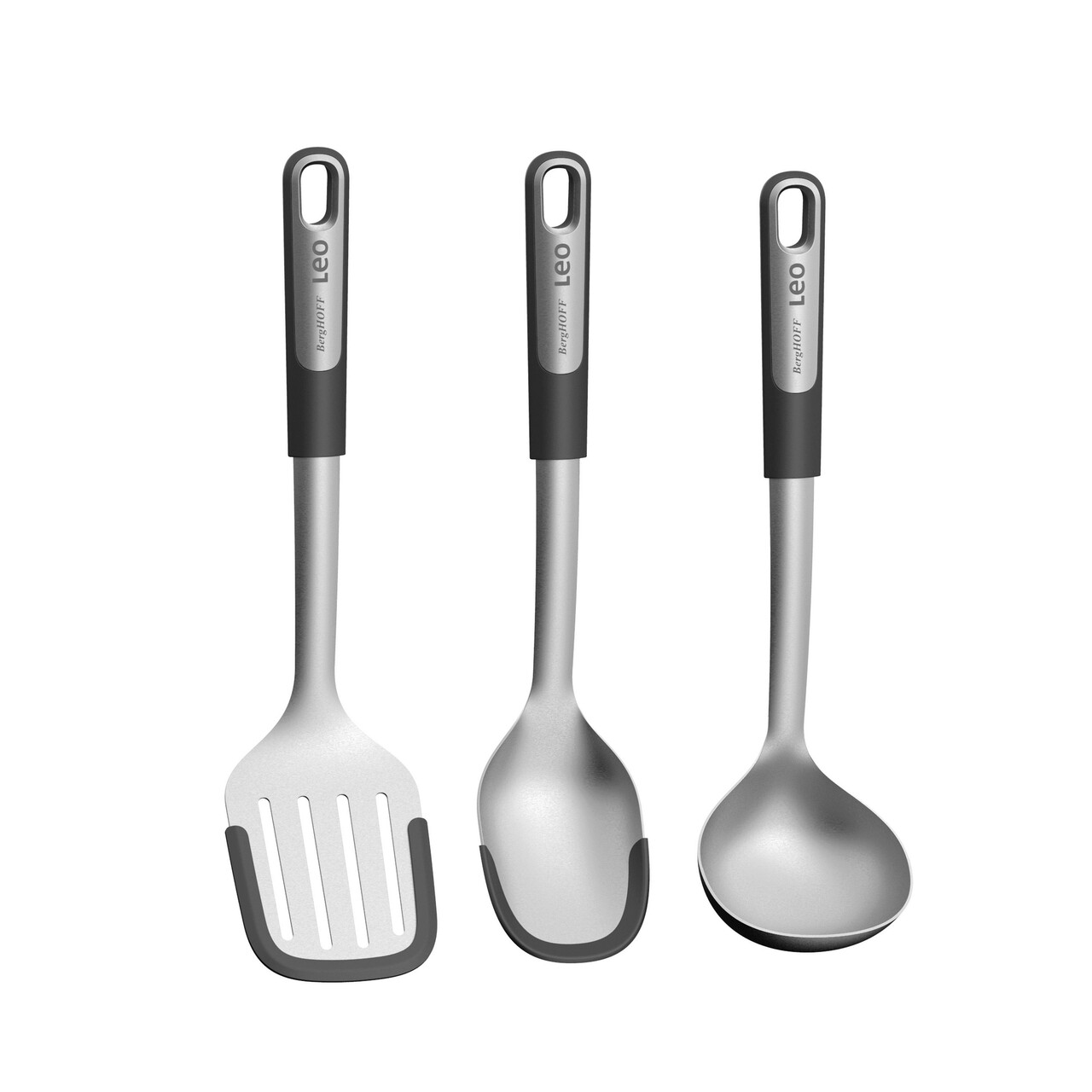 Set 3 ustensile de bucatarie BergHOFF, Leo Graphite, inox/silicon - imagine 3